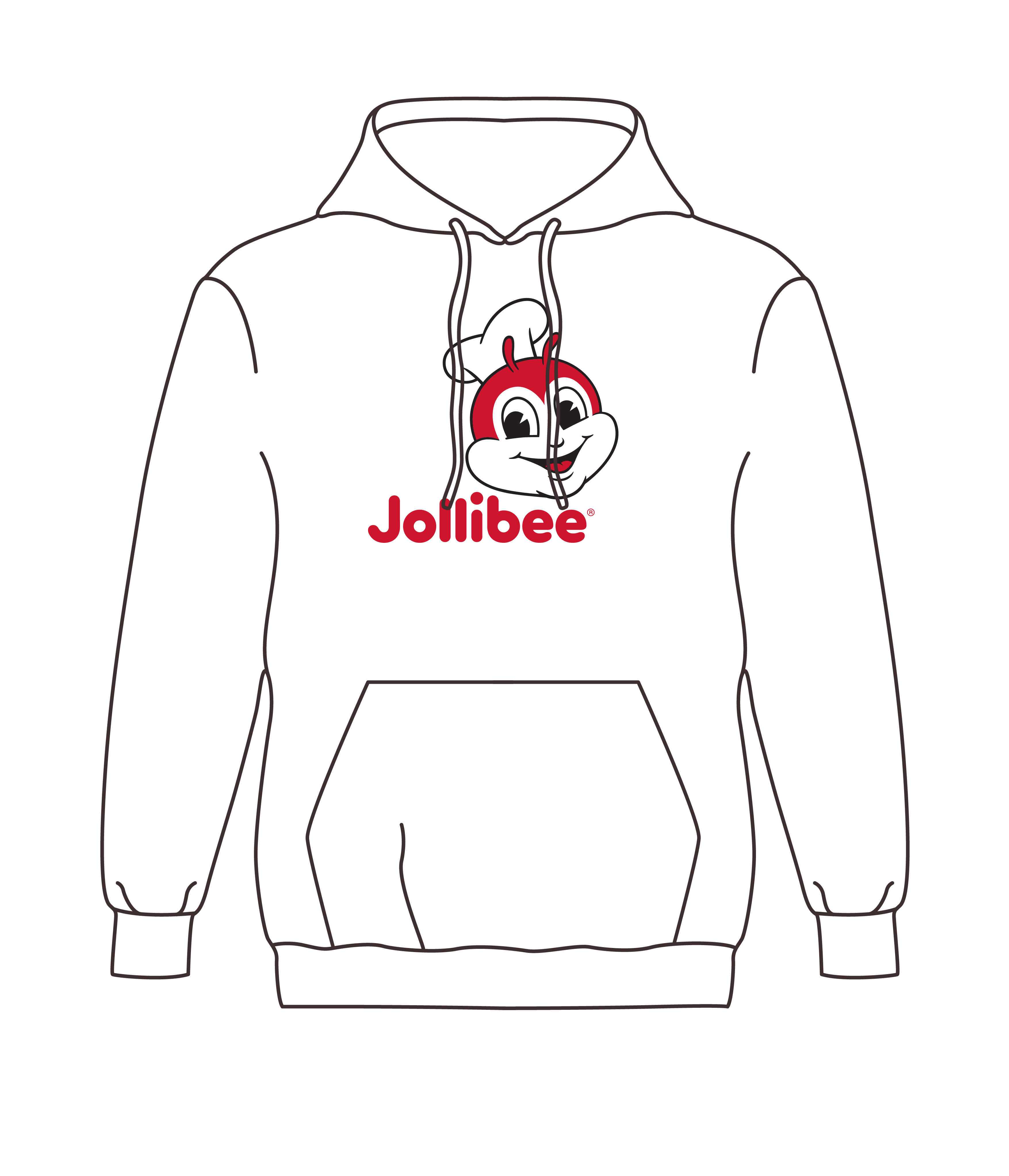 illustration of classic Jollibee hoodie