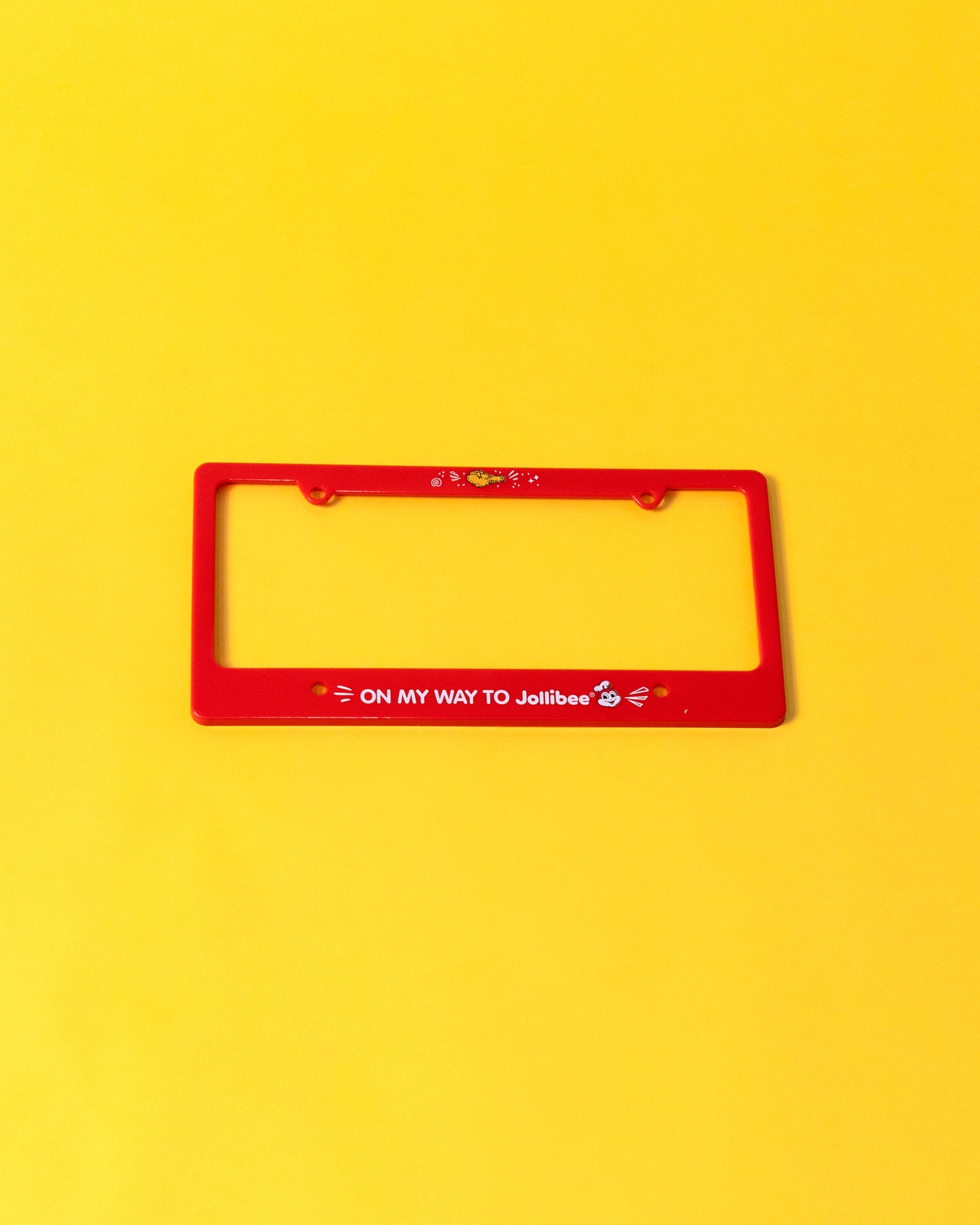 On My Way to Jollibee license plate cover