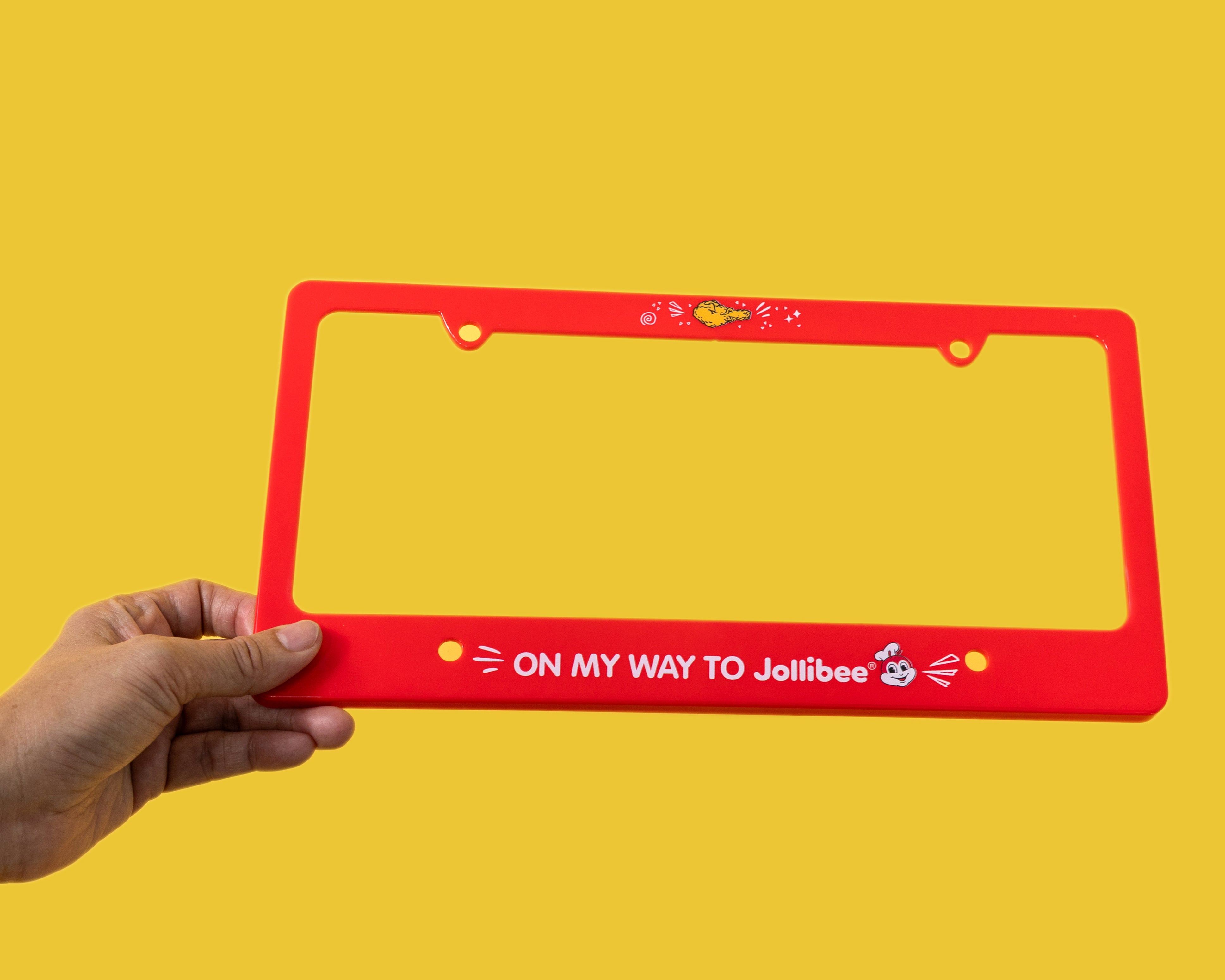 On My Way to Jollibee license plate cover