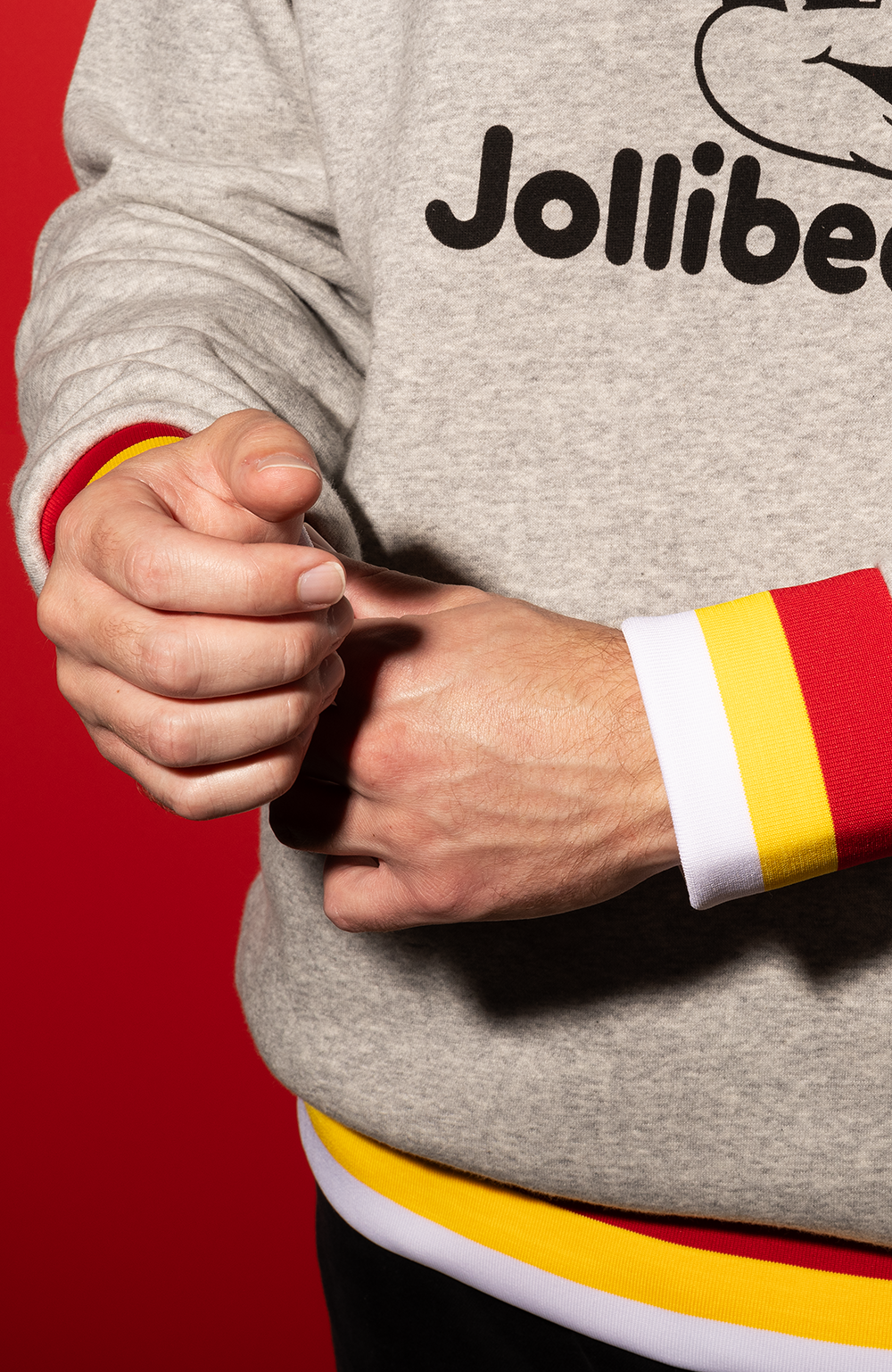 Jollibee gray crewneck sweater