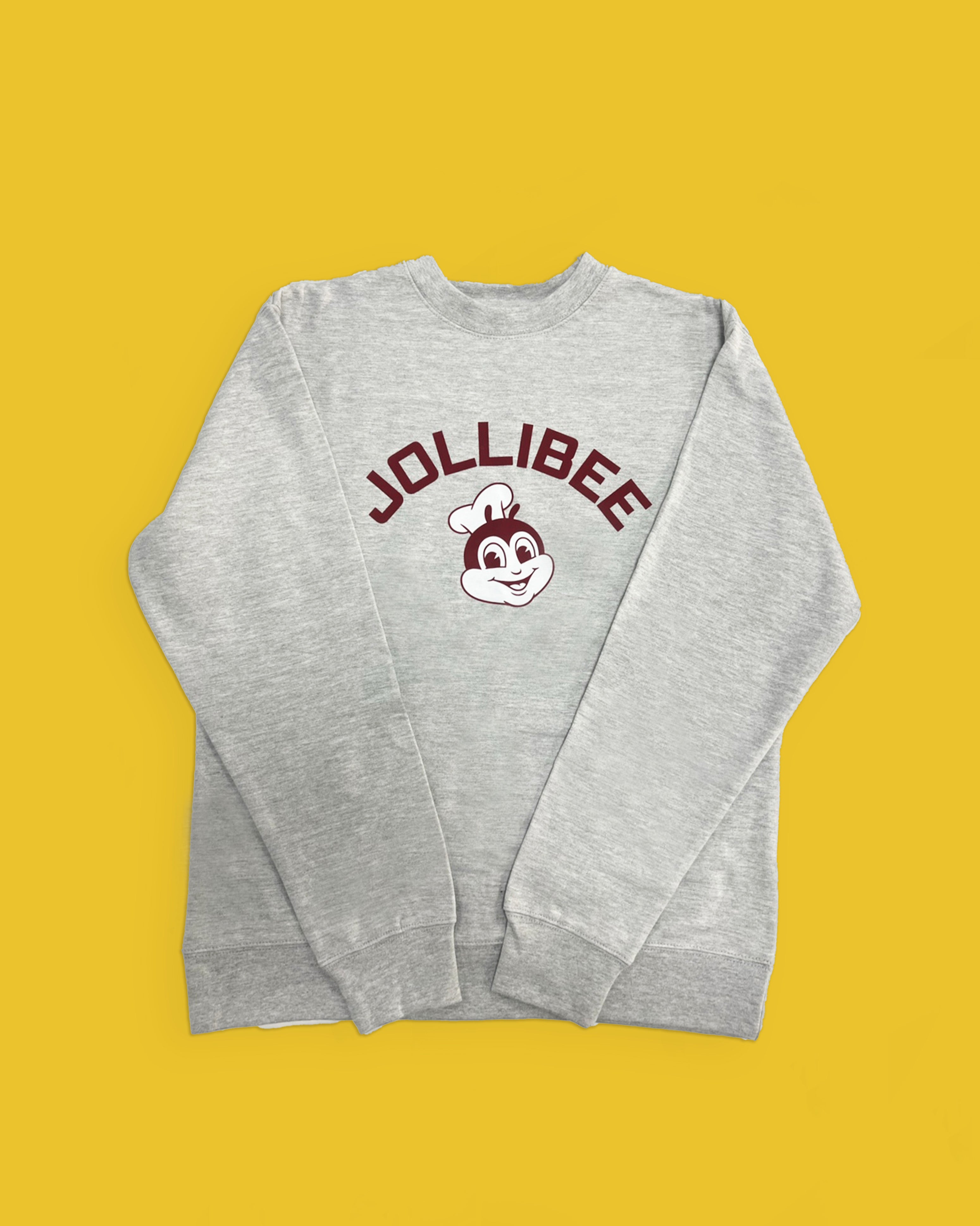 Jollibee gray crewneck chest logo sweatshirt