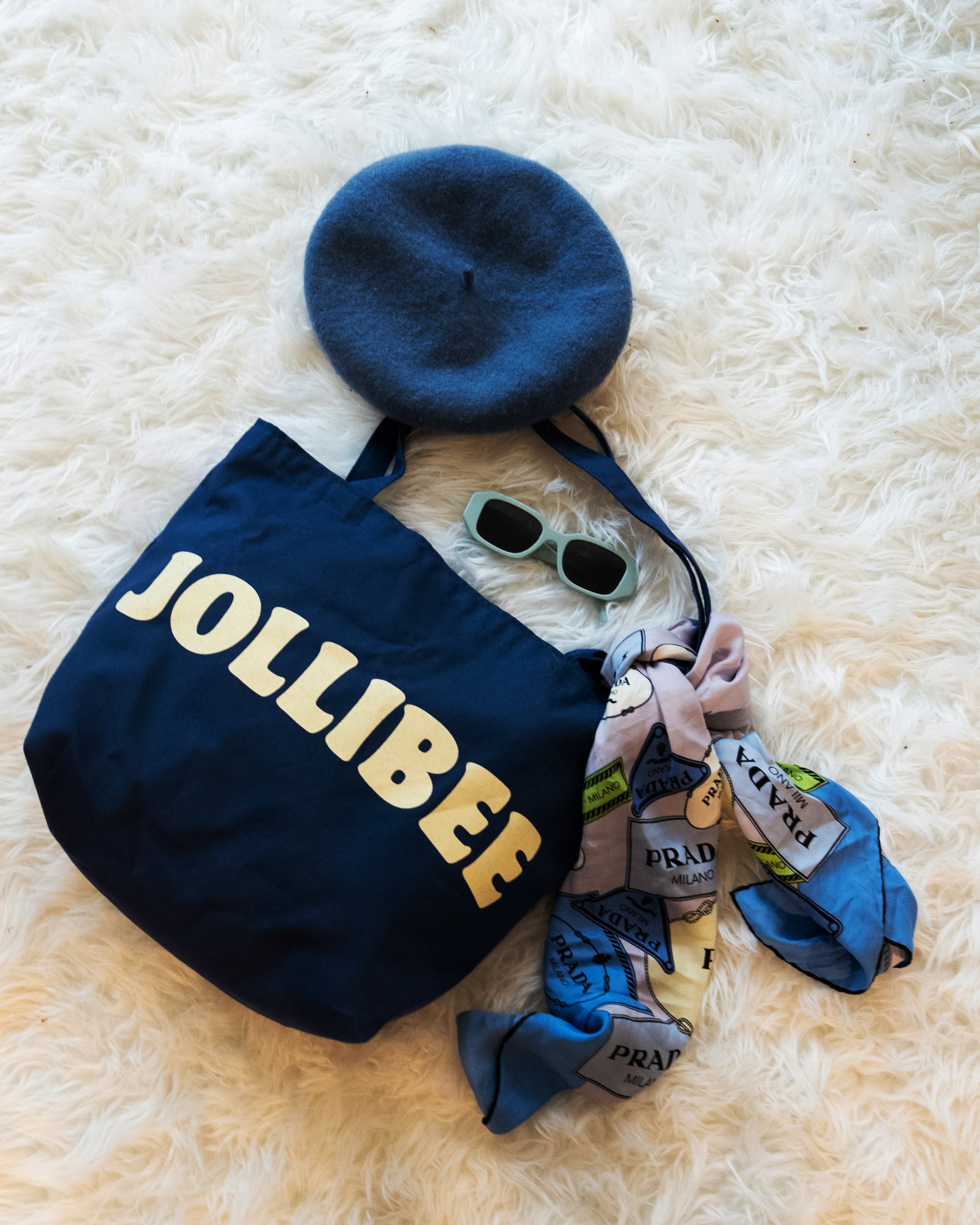 Retro Dark Blue Tote Bag hover figure