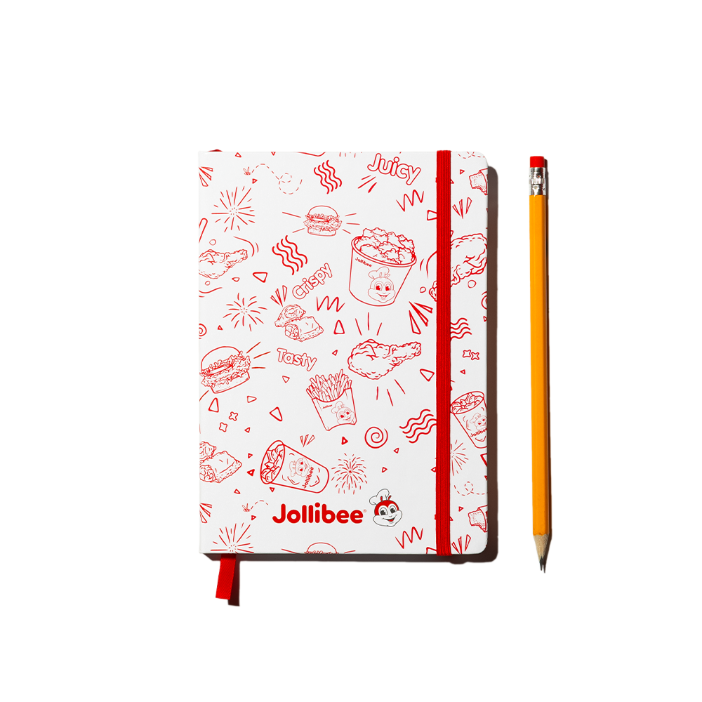 Jollibee White Journal with Pencil